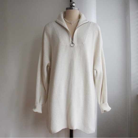 Club Monaco Quarter Zip Pullover Sweater - Picture 3 of 7